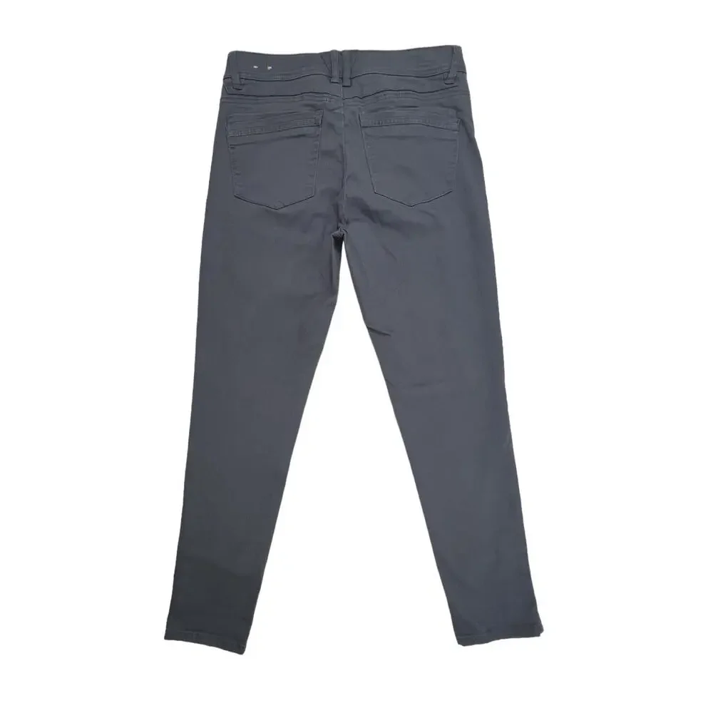 Democracy Womens Pants 8 Gray Mid-Rise Ab Technology Freedom Ankle Skimmer